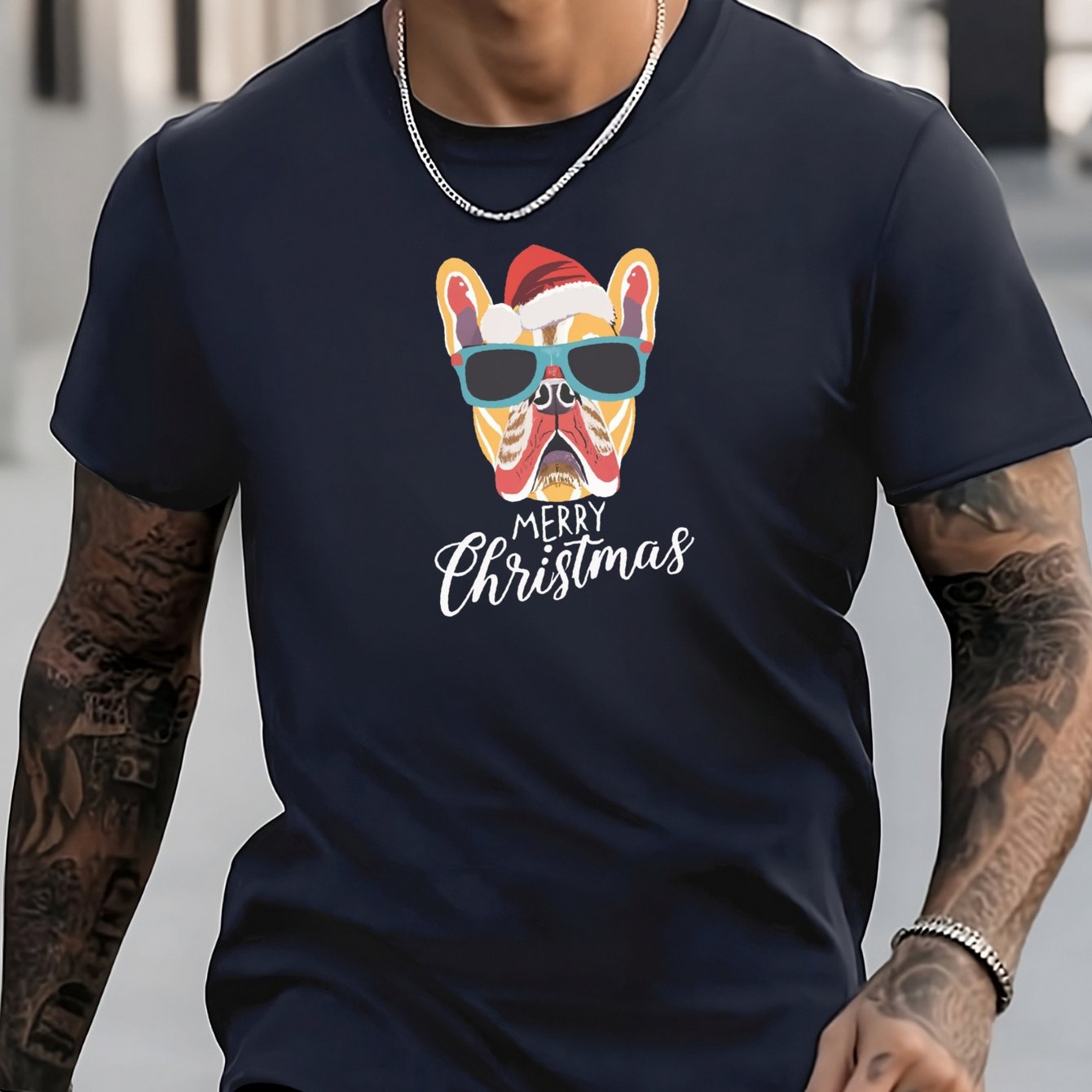 Men's Dog Pattern Shirt Casual Short Sleeve Tee Top