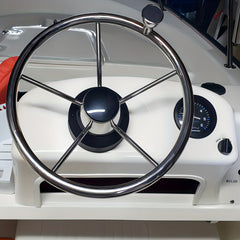 Stainless Steel 5 Spoke Steering Wheel with Knob - Boat Marine Accessories
