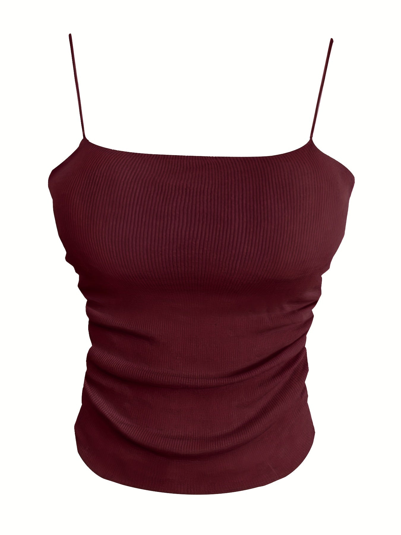 Ruched Spaghetti Strap Sleeveless Cami Top Sexy Summer Women's Clothing