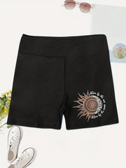 Summer High Waist Biker Shorts Sports Yoga Casual Short Leggings
