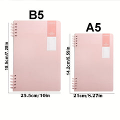 A5 B5 Softcover Notebook Office School Supplies Pink Green