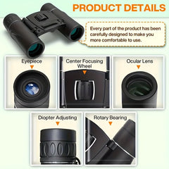 HD Compact Binoculars for Sports Camping Travel