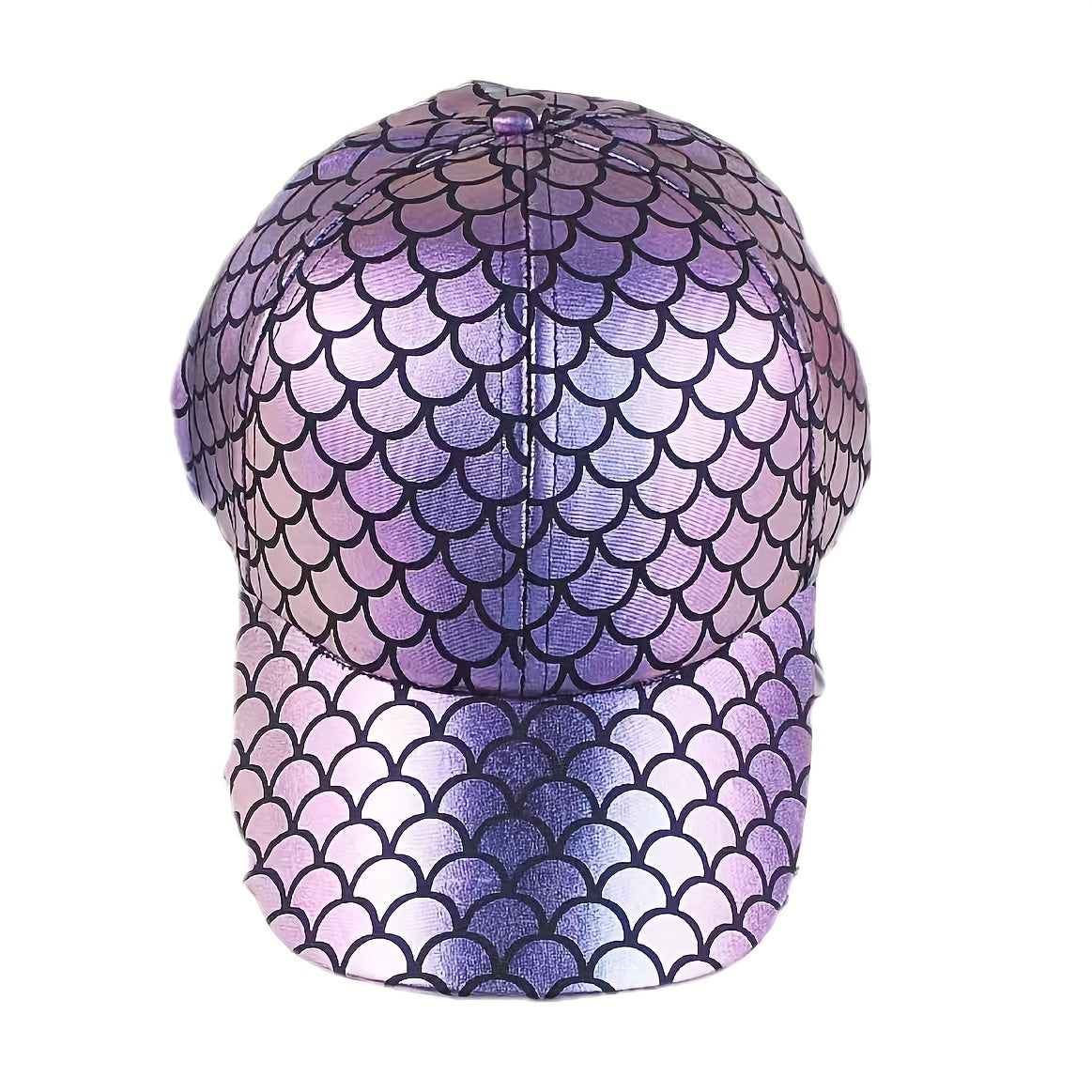 Fish Scales Pattern Baseball Cap Y2K Sparkling Sunscreen Sports Hat