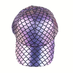 Fish Scales Pattern Baseball Cap Y2K Sparkling Sunscreen Sports Hat
