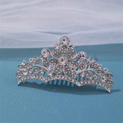 Girl's Rhinestone Crown Hair Comb - Princess Decorative Hair Accessory