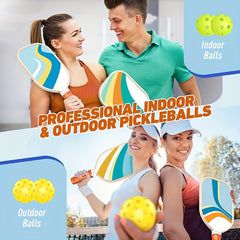 Pickleball Paddle Set 4 Paddles 4 Balls 1 Bag