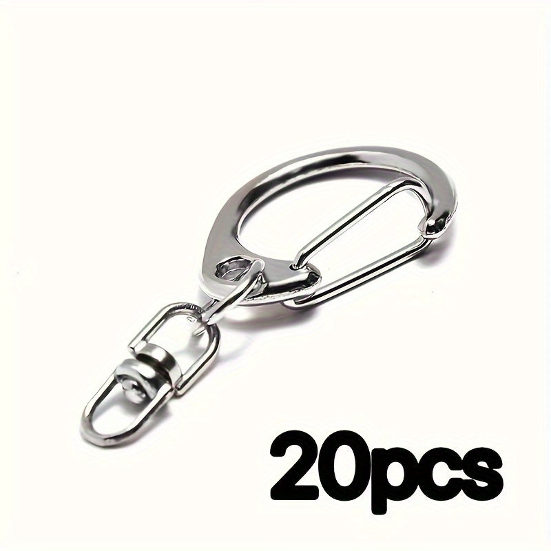 20pcs D-Shaped Keychain Buckle for Outdoor Camping Hiking