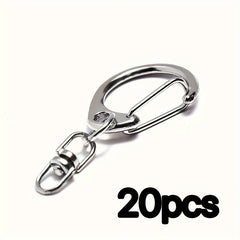 20pcs D-Shaped Keychain Buckle for Outdoor Camping Hiking