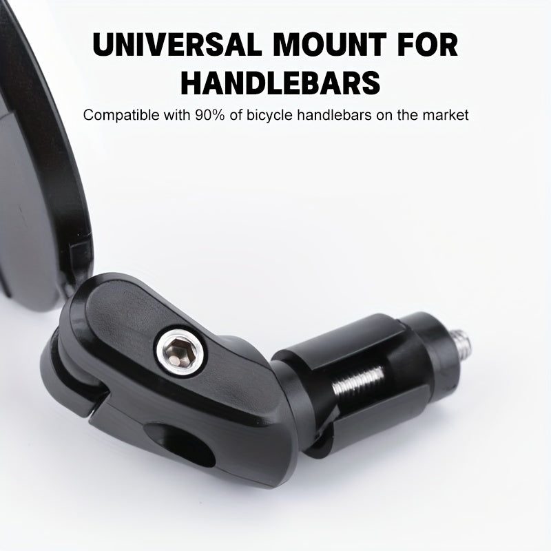 Bicycle Mirror Foldable HD Convex Mirror 360 Degree Rotatable Reflector