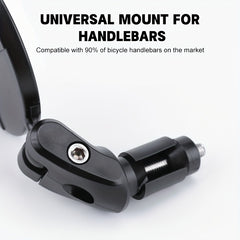 Bicycle Mirror Foldable HD Convex Mirror 360 Degree Rotatable Reflector