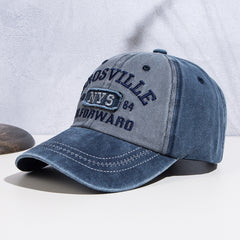 Summer Sunscreen Baseball Cap Personality Letter Embroidery Distressed