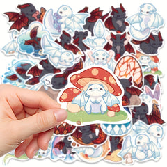 40pcs Cat Dragon Series Stickers For Laptop Helmet Water Cup Decor