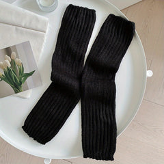 Solid Leg Warmers Lolita Knee High Socks Women's Stockings