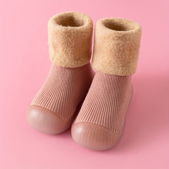 Baby Boys Slip On Sock Shoes Non Slip Warm Fleece Walking Shoes