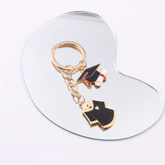 Graduation Dress & Cap Keychain Key Ring Purse Bag Backpack Car Key Charm
