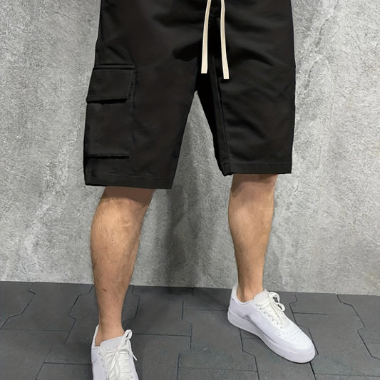 Men's Cargo Shorts Summer Casual Loose Waist Drawstring Shorts