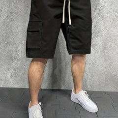 Men's Cargo Shorts Summer Casual Loose Waist Drawstring Shorts