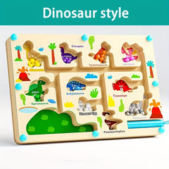 Wooden Magnetic Number Maze Puzzle Toy for Kids