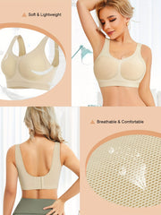 Seamless Full Coverage Bra Wide Strap Wireless Support Women's Lingerie
