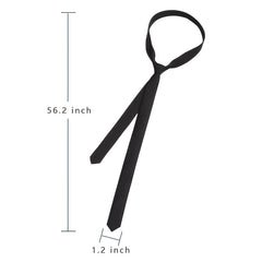 Skinny Solid Shirt Decoration Tie for Graduation, School Uniforms