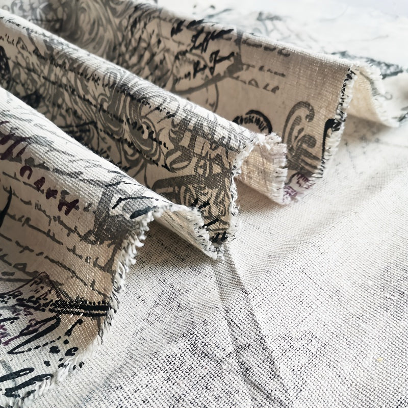1pc Printed Cotton Linen Fabric DIY Quilting Sewing Sofa Curtain Bag Cushion Mat