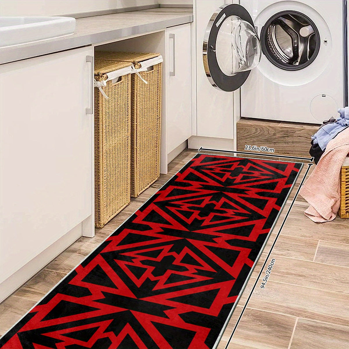 2'X10' Extra Long Runner Rug Halloween Gothic Kitchen Mat Non Slip