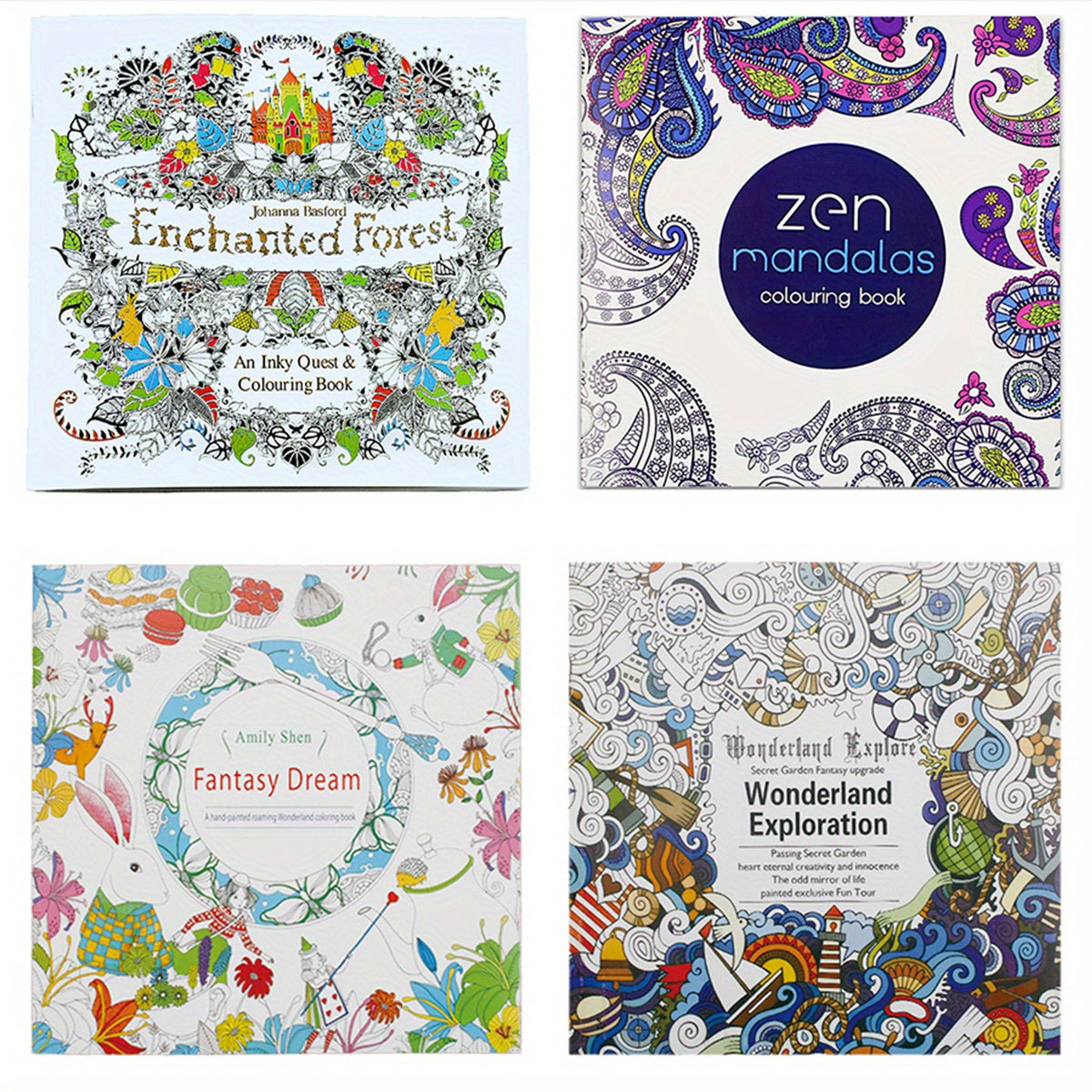 16 Unique Adult Coloring Books: No Repeat Patterns
