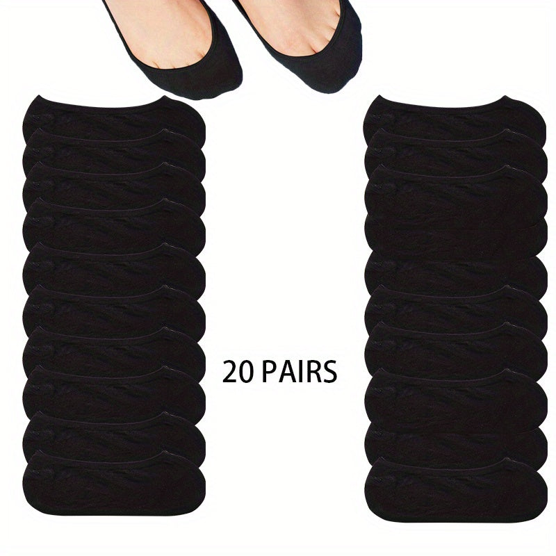 20 Pairs Lace Invisible Socks Lightweight Ankle Socks Women's Stockings