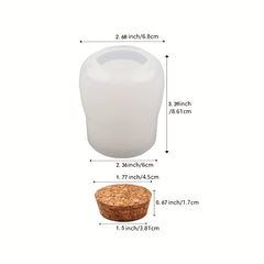 Jar Resin Molds with Cork Lid - DIY Silicone Bottle Mold