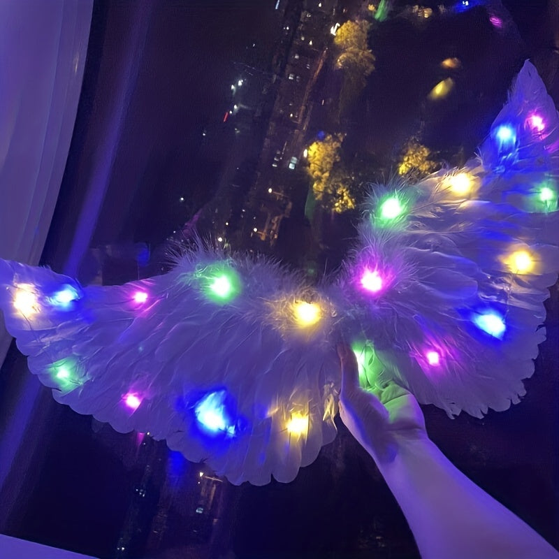 LED Glowing Angel Wings Princess Fairy Wedding Party Props