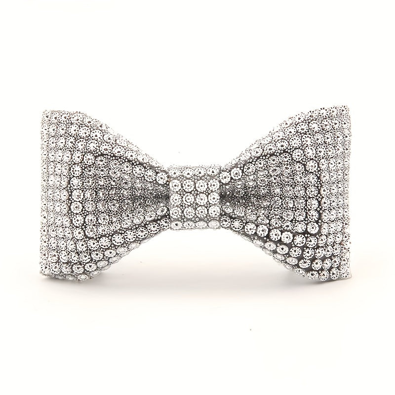 Men's Rhinestone Wedding Bow Tie Groom Decorative Accessories