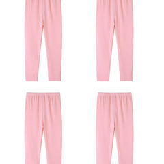 4 Pack Girls Basic Leggings Ankle Length Tights Pants