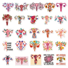 50pcs Uterus Flower Series Graffiti Sticker Motorcycle Laptop Cup Waterproof