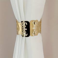 Alloy Leaf Pattern Curtain Buckle for Home Decor