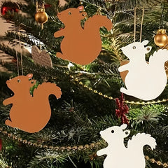 50pcs Wooden Squirrel Blank Wood Chips for DIY Wood Decorations
