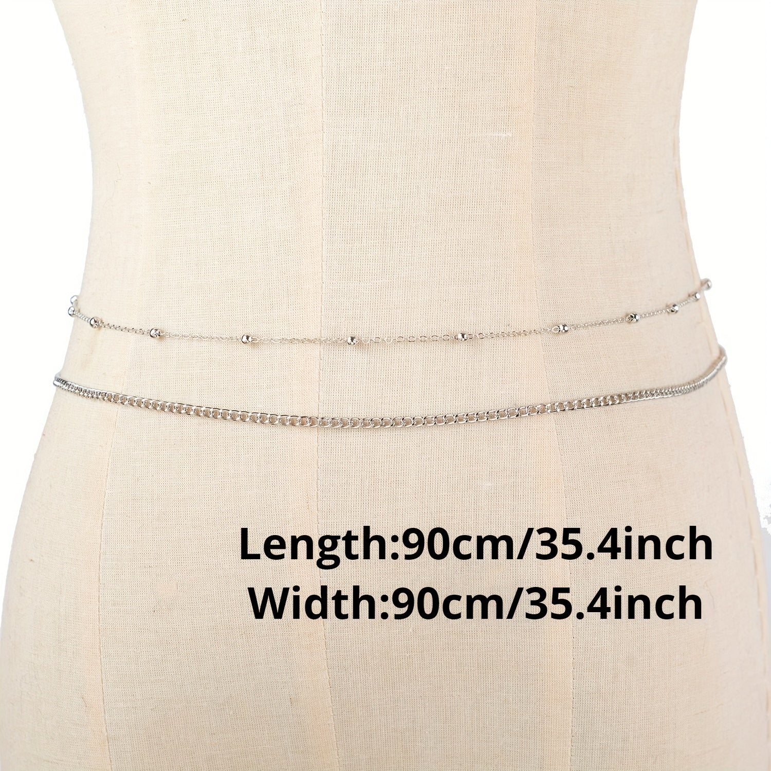 Boho Belly Chain Double Layer Beads Waist Chain