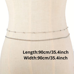 Boho Belly Chain Double Layer Beads Waist Chain