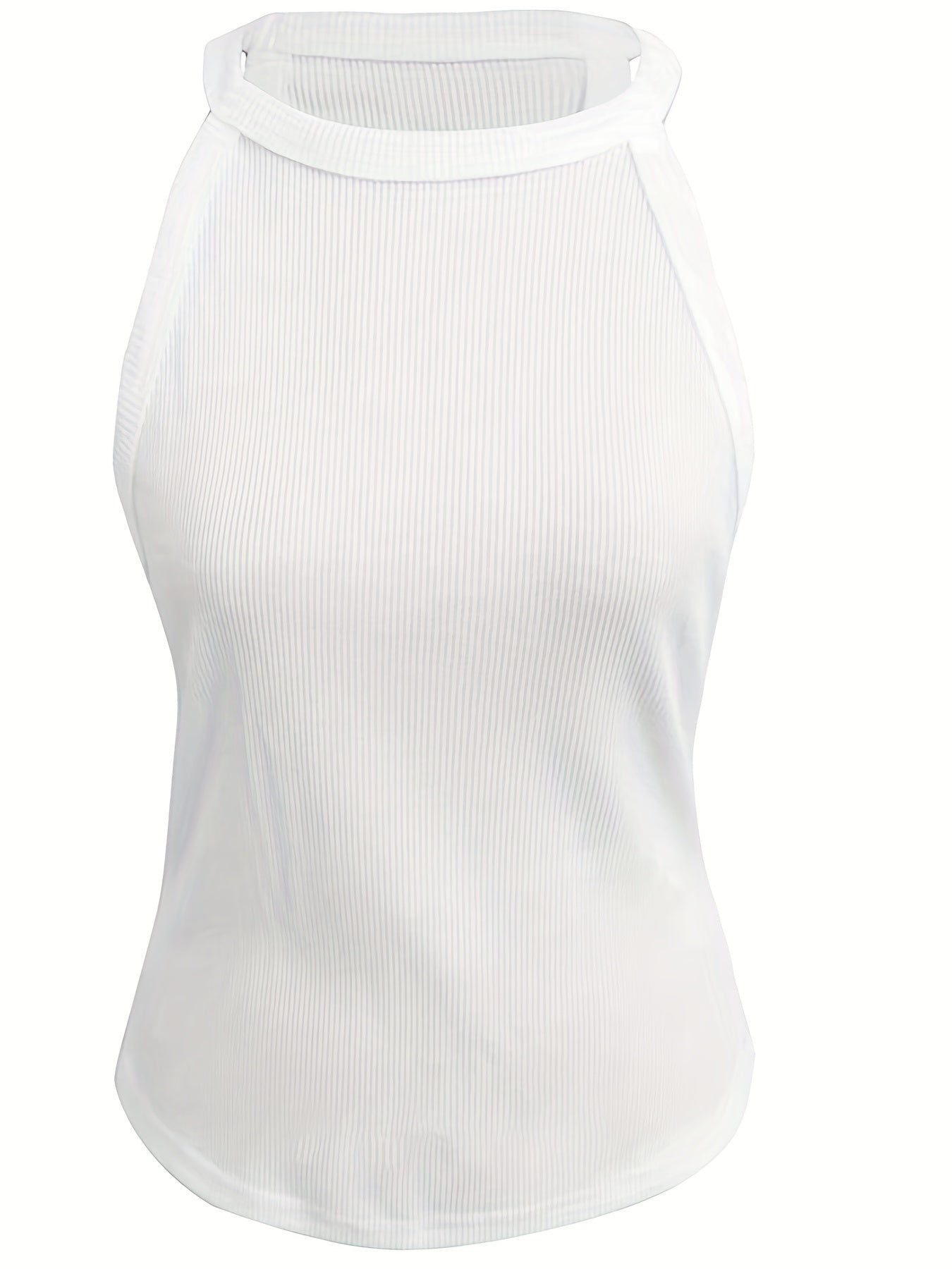 Solid Crew Neck Vest Casual Sleeveless Summer Daily Vest
