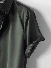 Men's Casual Short Sleeve Shirt for Summer Vacation