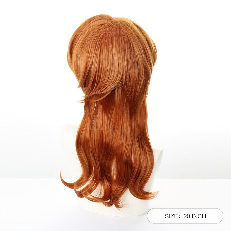 Men's Funky Orange Red Wig Headgear