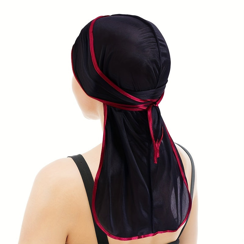 Unisex Satin Breathable Bandana Hat Silky Durag Do Doo Du Rag Headwrap