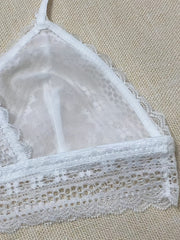 Lace Wireless Bralette Seamless Breathable Triangle Cup Bra