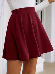 Solid High Waist Skirt for Spring & Summer Women's Clothing