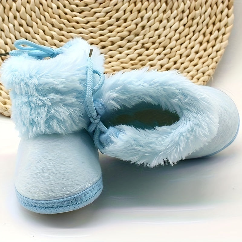 JIAGEYA Baby Girls Soft Warm Furry Boots Spring Autumn Winter