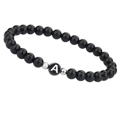 Letter Beaded Bracelet Agate 26-Letter Bracelet