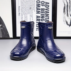 Women's Dark Rain Boots Anti skid & Waterproof Slip On Shoes