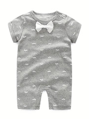 Baby Summer Graphic Cotton Onesie Short Sleeve Romper