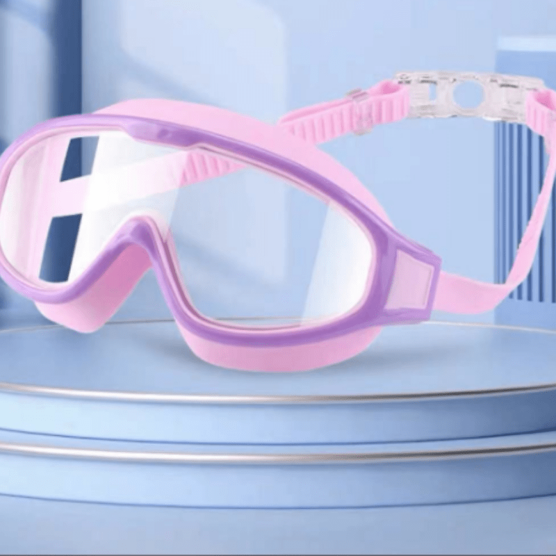 Adult Swimming Goggles Large Frame Clear Vision Waterproof Anti Fog