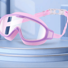 Adult Swimming Goggles Large Frame Clear Vision Waterproof Anti Fog