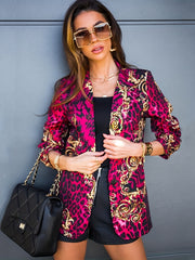 Casual Open Front Long Sleeve Blazer Women's Clothing